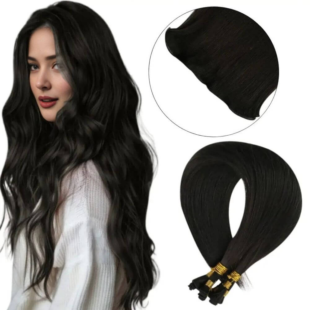 100% virgin human hair bundles off black for thin hair