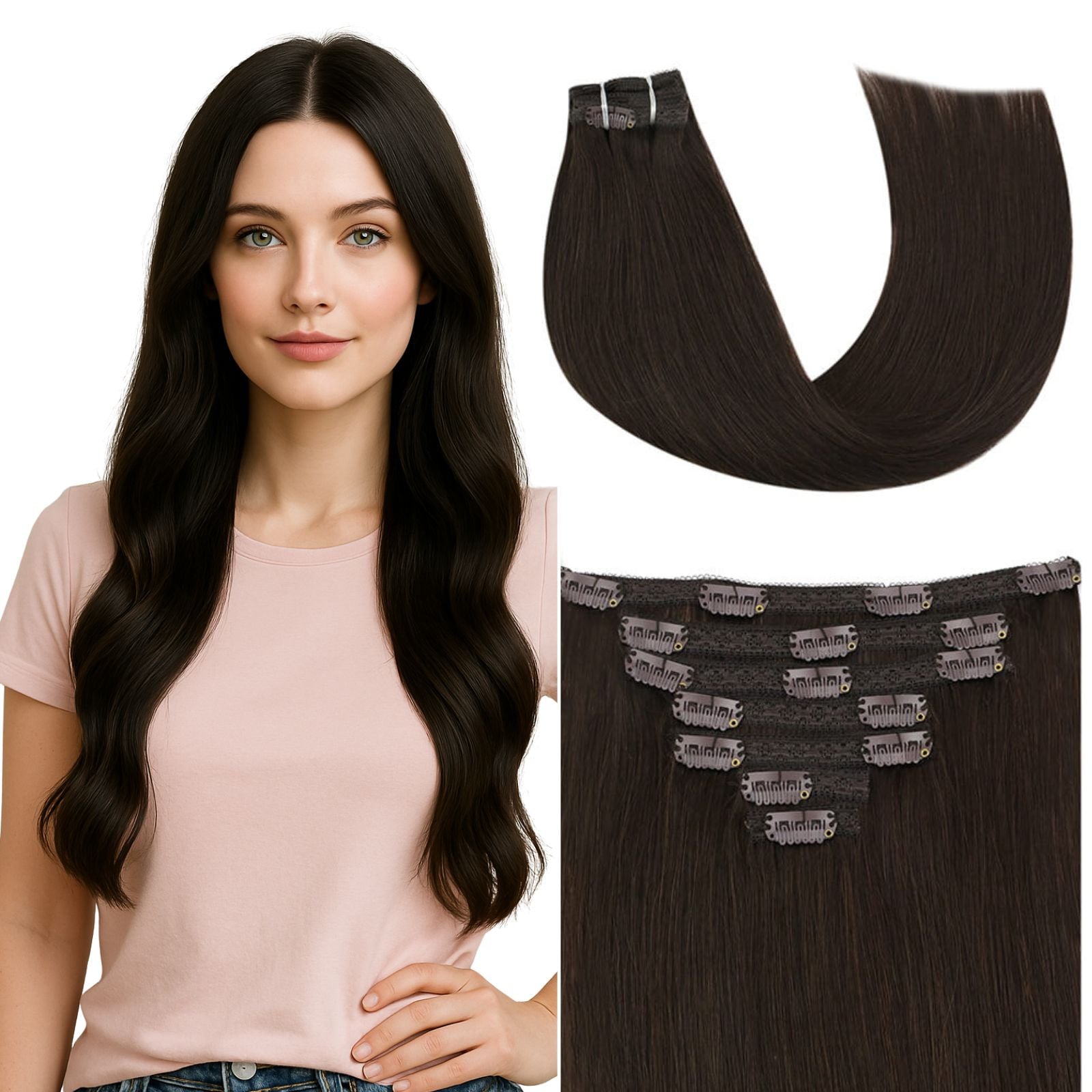 real clip in human hair extensions