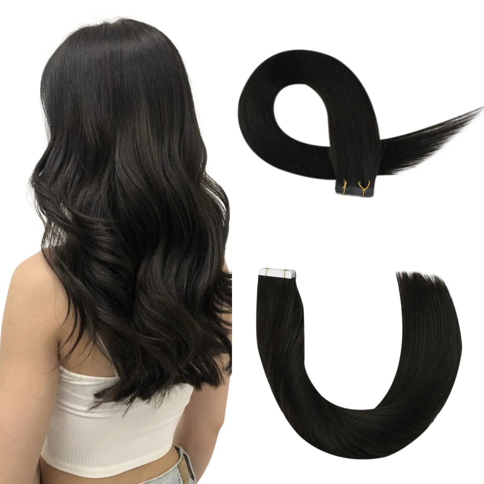 off black tape in hair extensions