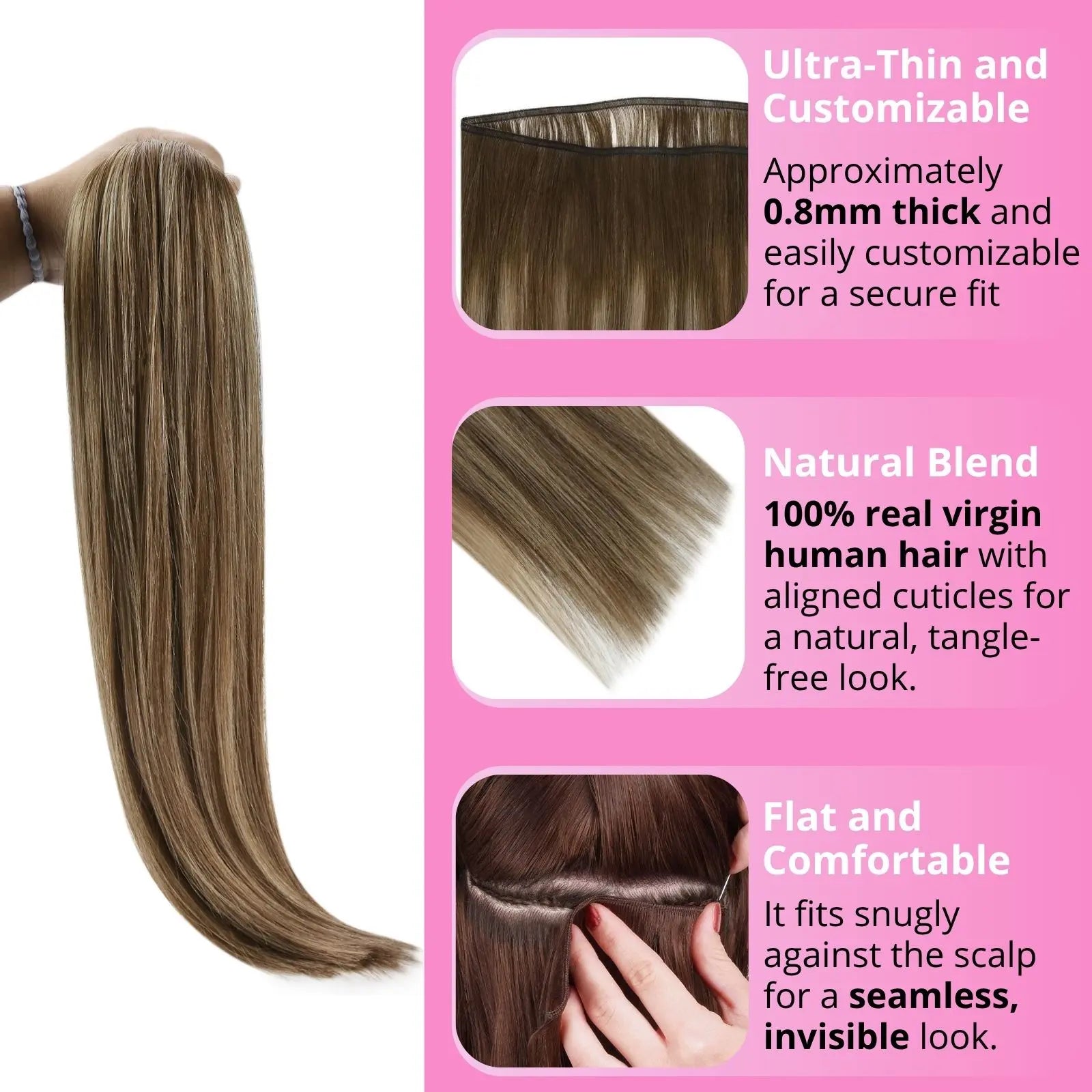 100% real human hair bundles