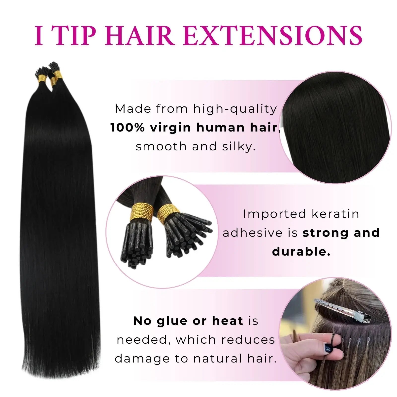 100% virgin human hair extensions