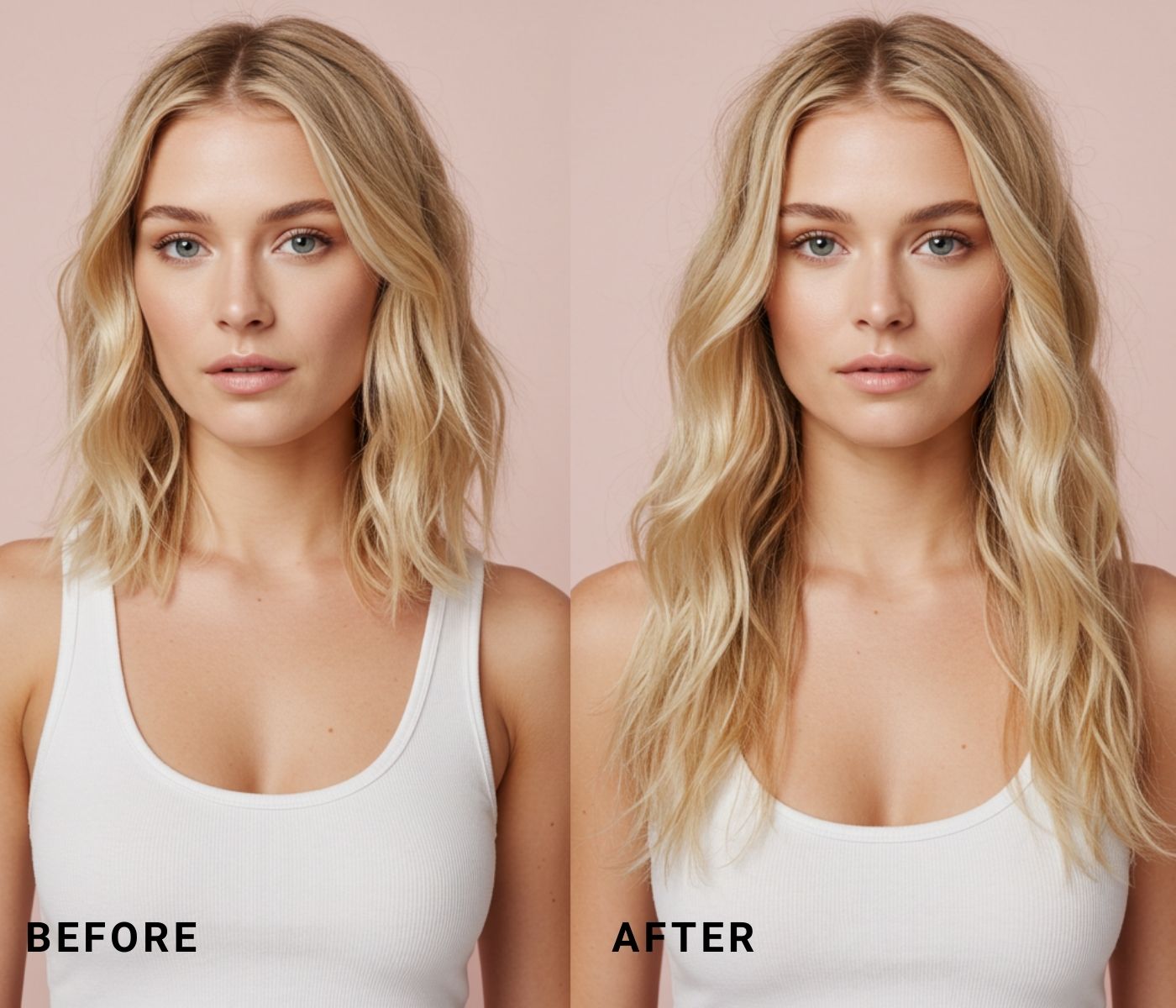 best human hair extensions highlighted blonde hair before and after