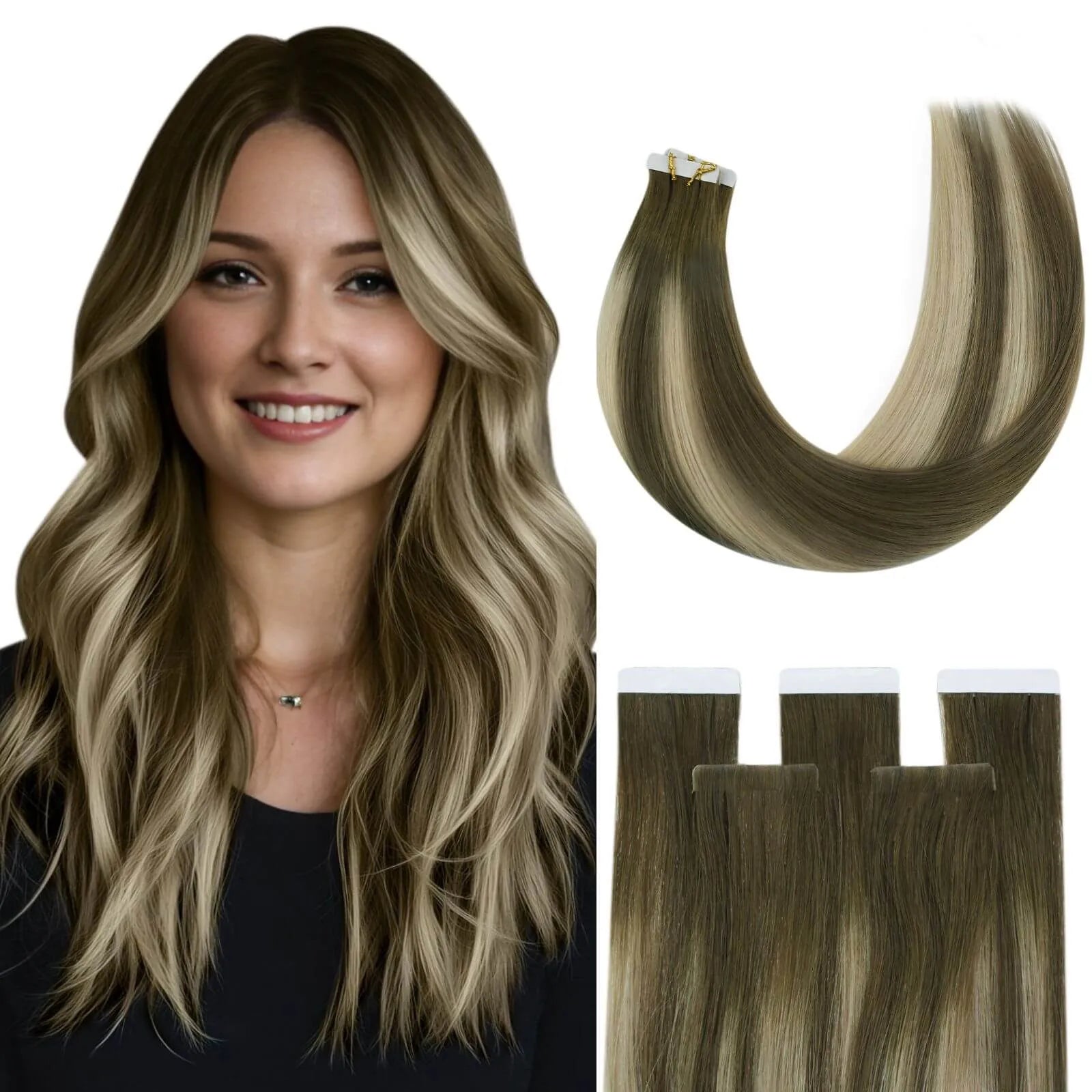 Youngsee invisible tape in hair extensions virgin human hair