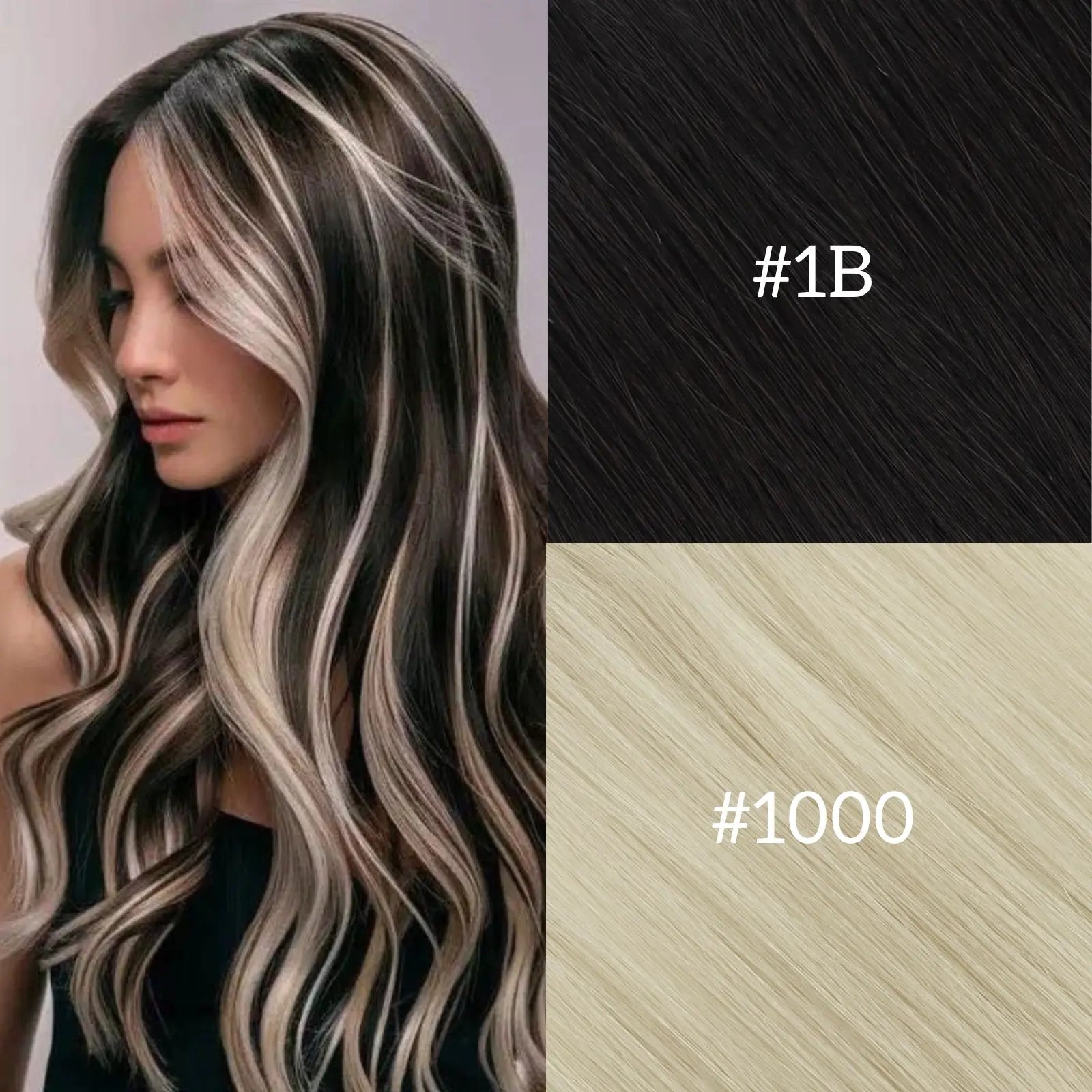 black mix blonde hairstyle