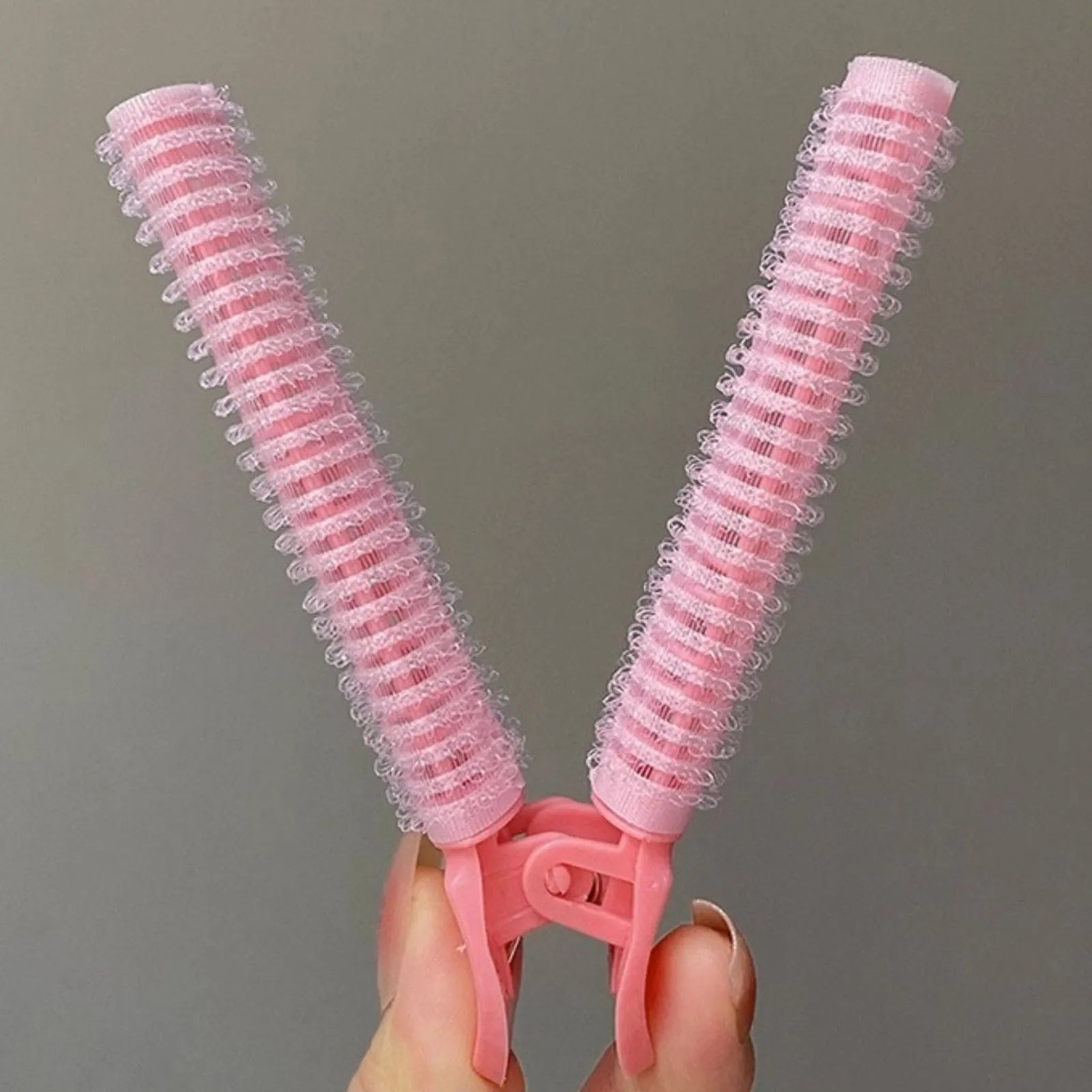 No-Heat Hair Curler Set before and after