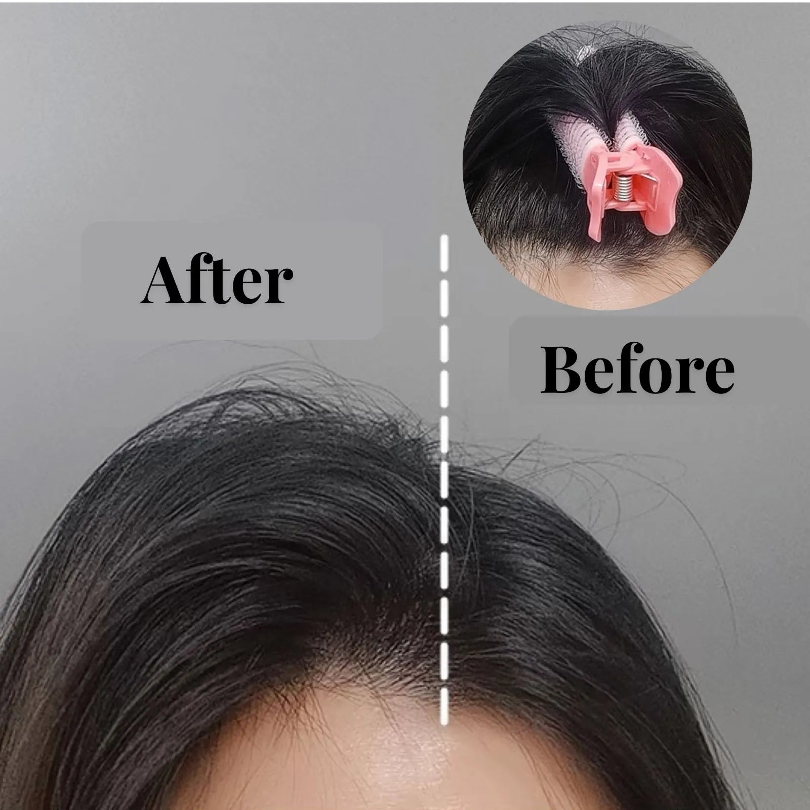 No-Heat Hair Curler Set before and after
