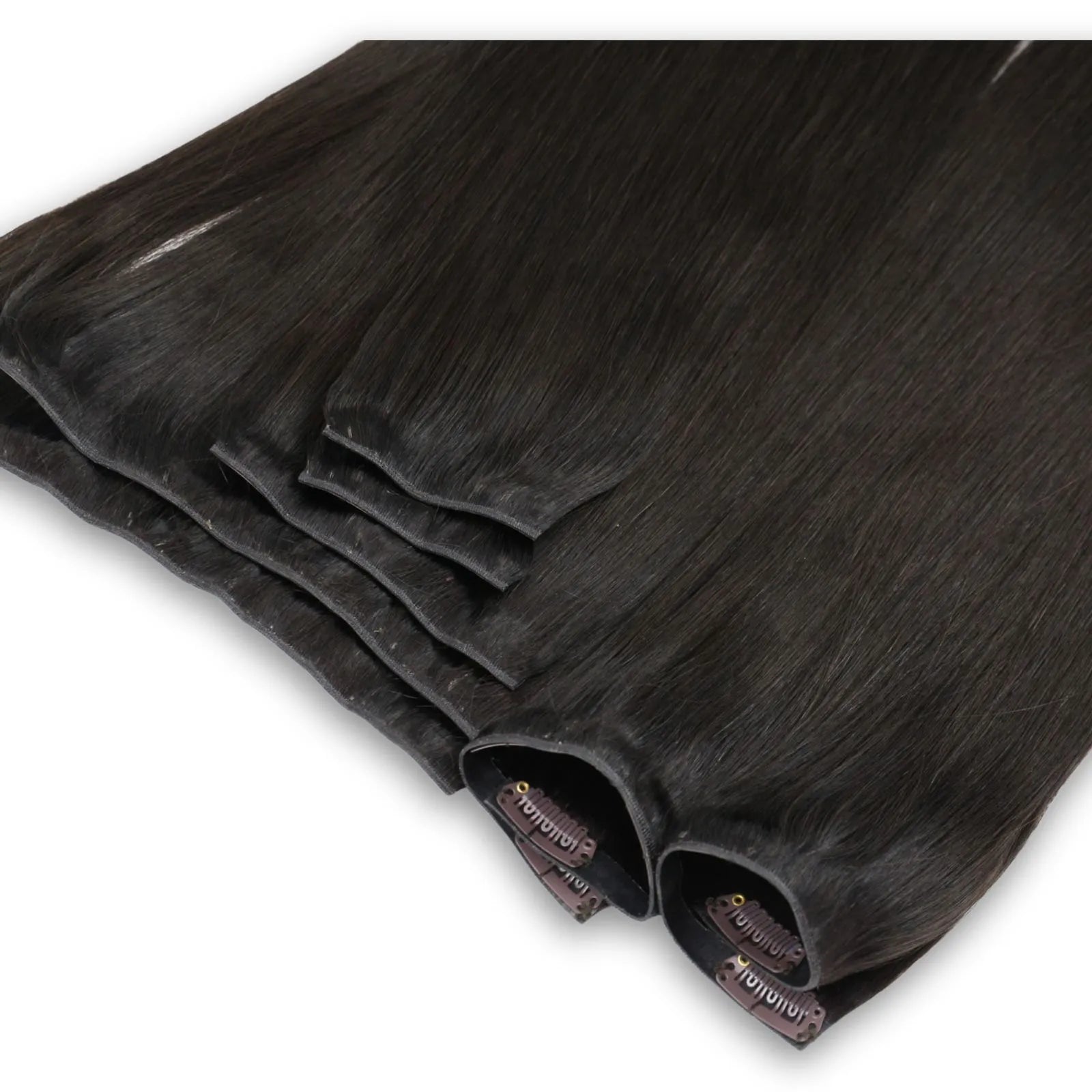 dark brown pu genius clip in hair extensions