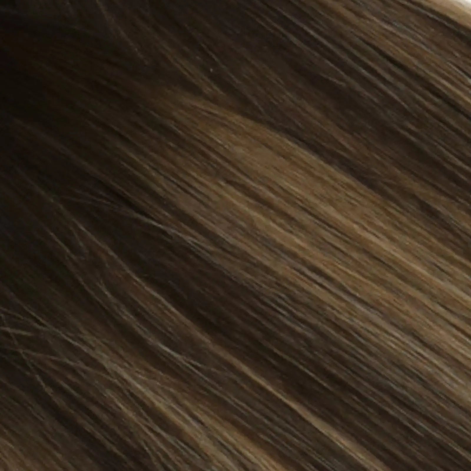 PU Hole Flat Weft Extensions Virgin Human Hair Bayalage Sunkissed Brown