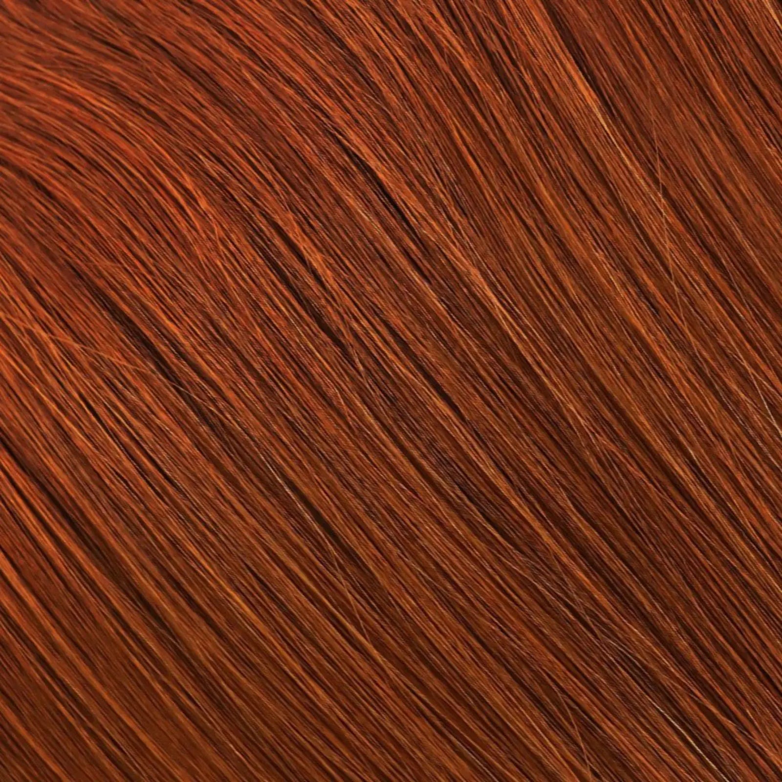 PU Hole Flat Weft Extensions Virgin Invisible Butterfly Wefts Copper Mandarin