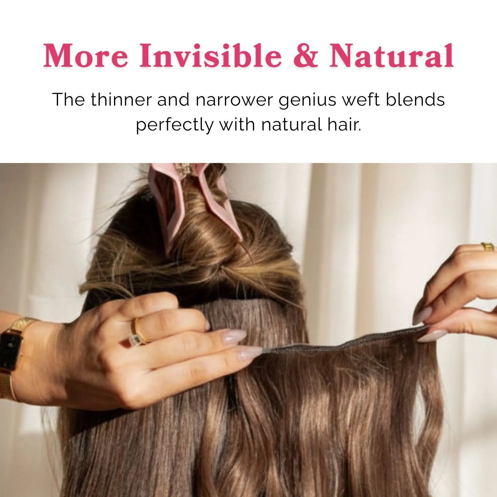 seamless pu genius clip in hair extensions