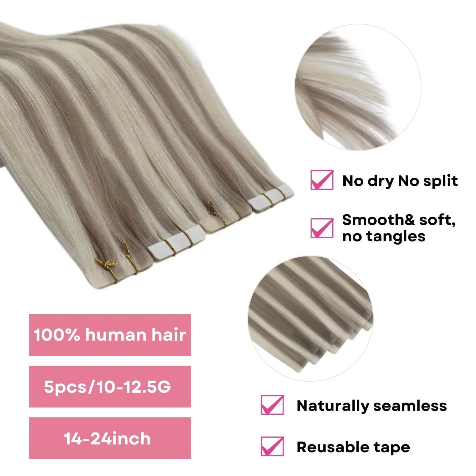 reusable tape in hair extensions virgin injection tape ins