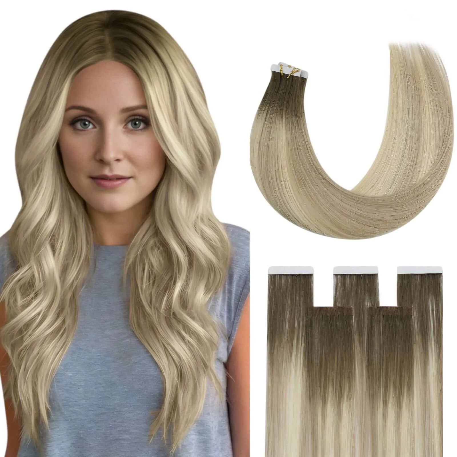 Youngsee injected virgin tape in hair extensions