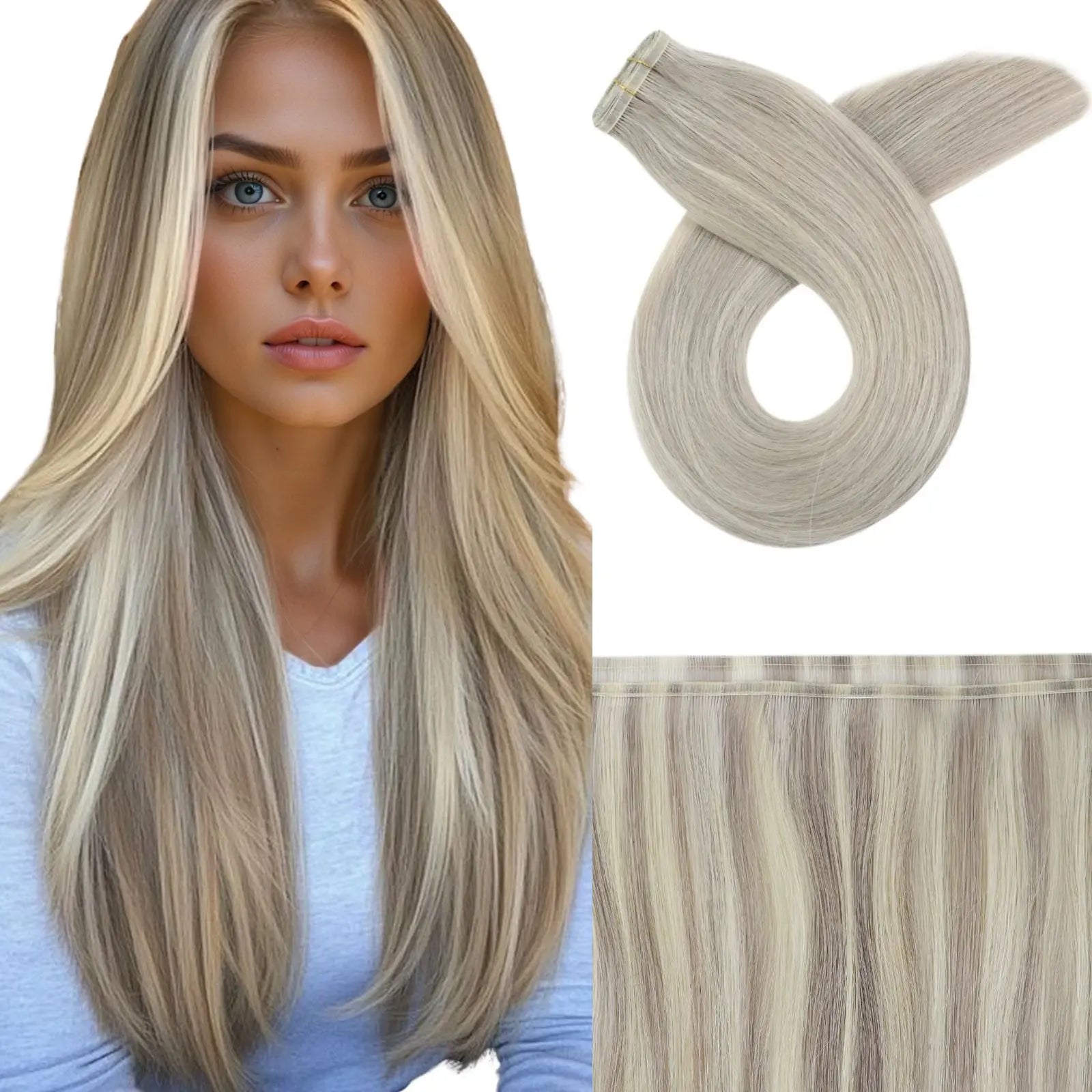 100% real human hair wefts for women