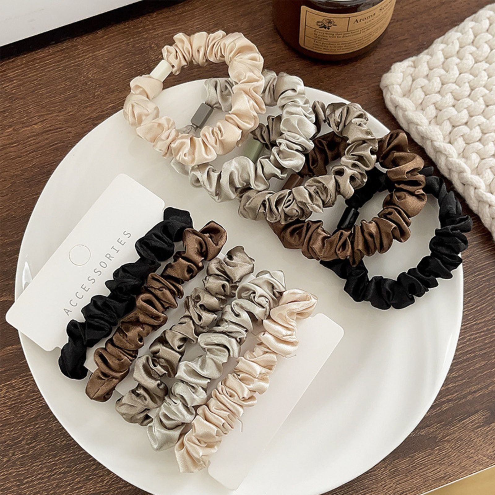 YoungSee Silky Hair Tie Set 5PCS Elastics Ponytail Holder