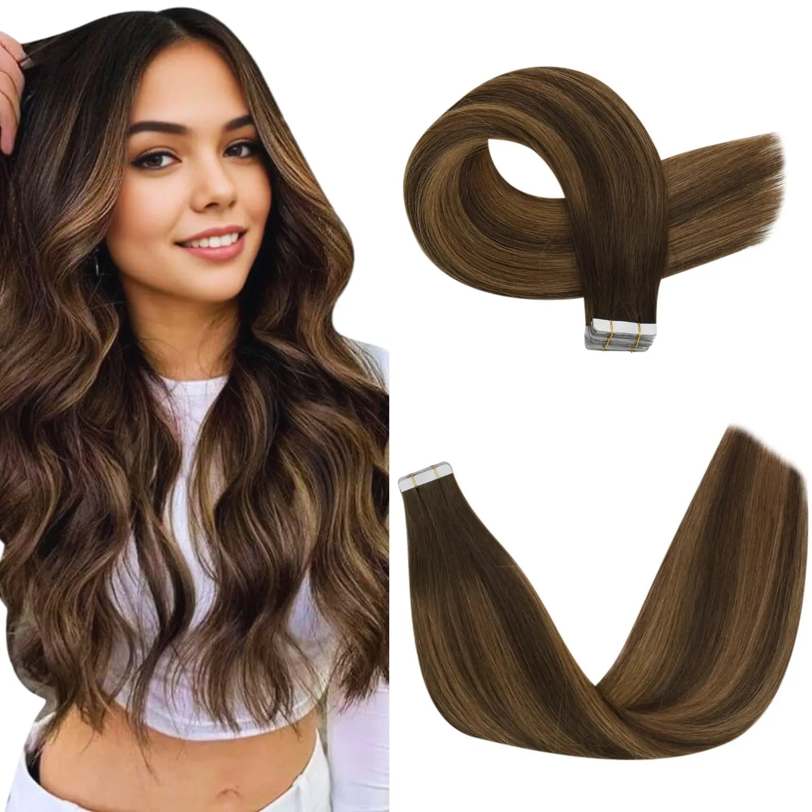 best tape hair extensions balayage brown