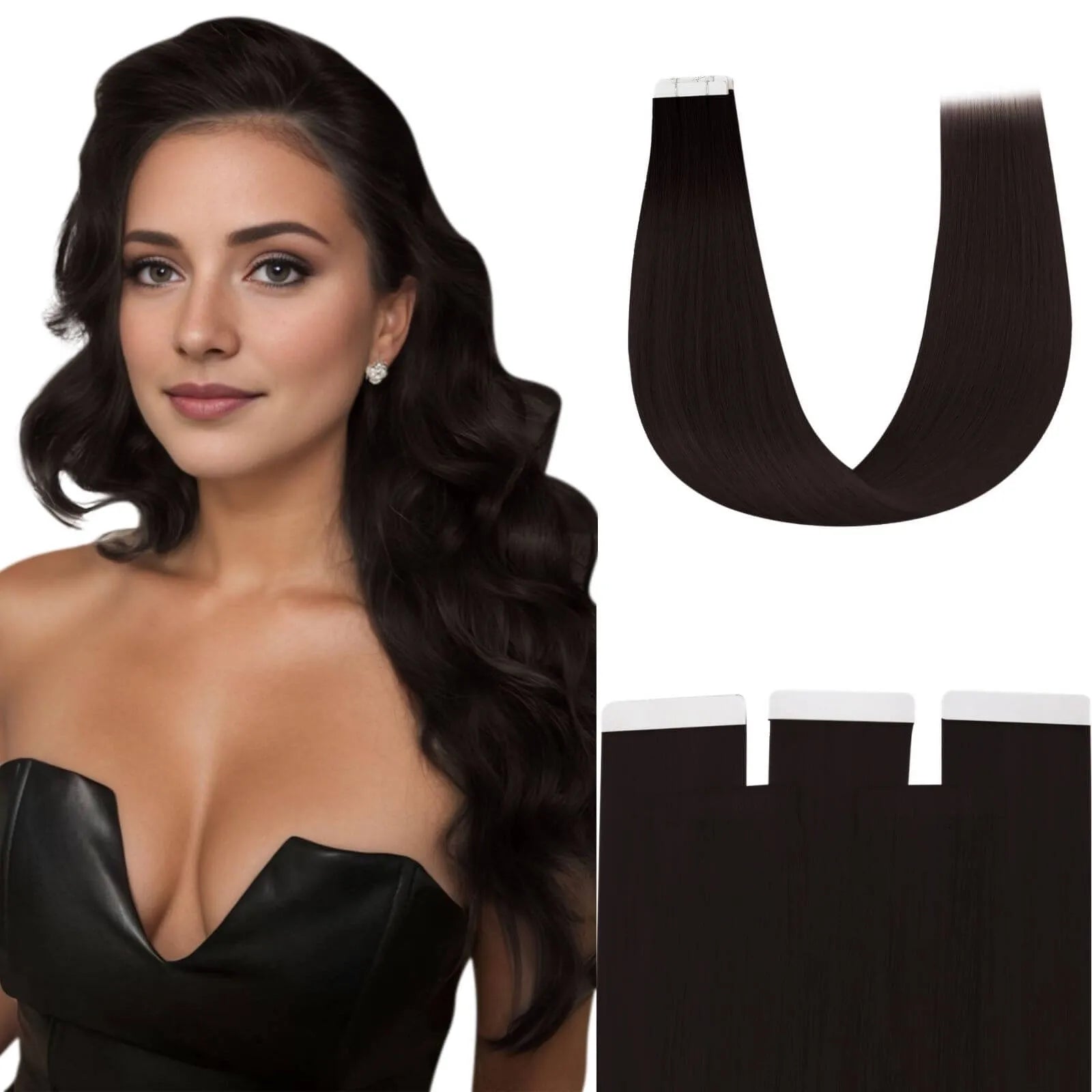 darkest brown hair extensions