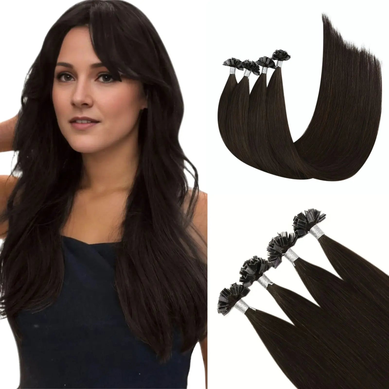 ktip hair extensions virgin human hair dark brown