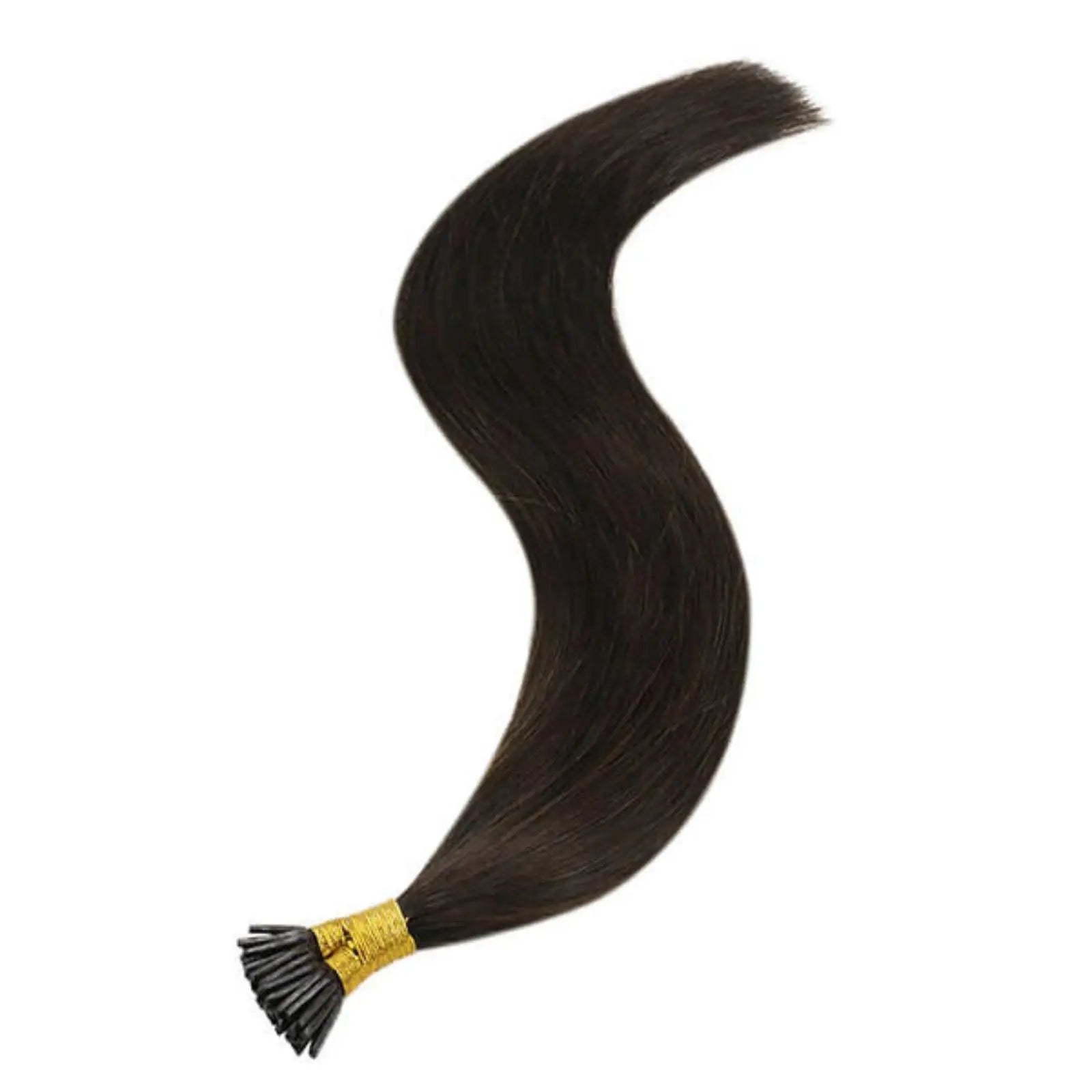 Virgin I Tip Hair Extensions Darkest Brown