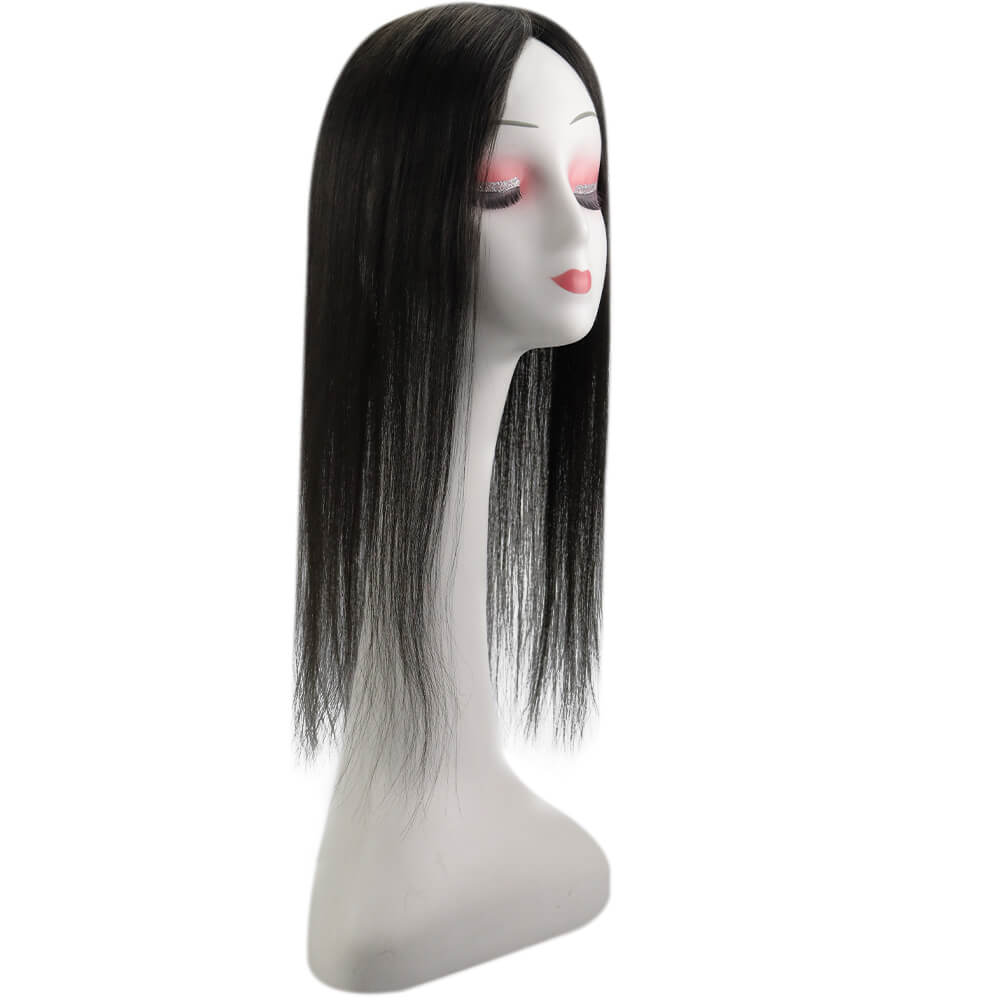 Topper Hair Pieces 100% Human Hair Off Black #1b-3*5 inch |Youngsee