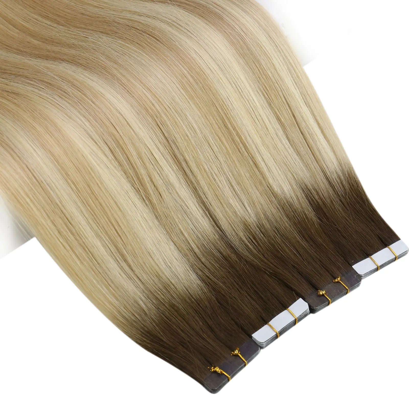 balayage blonde tape in hair extensions
