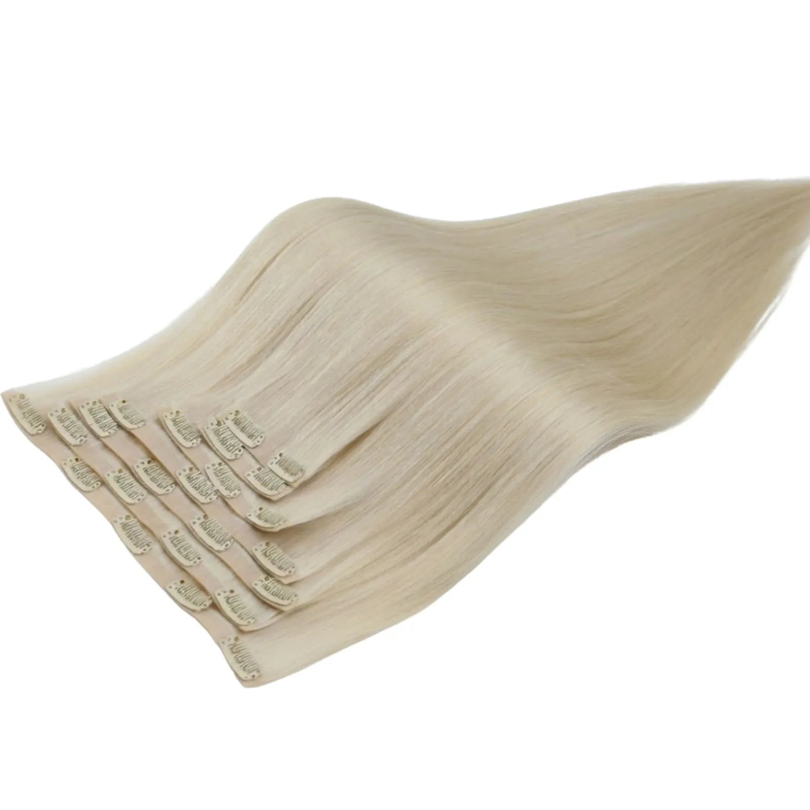 blonde genius pu clip in extensions