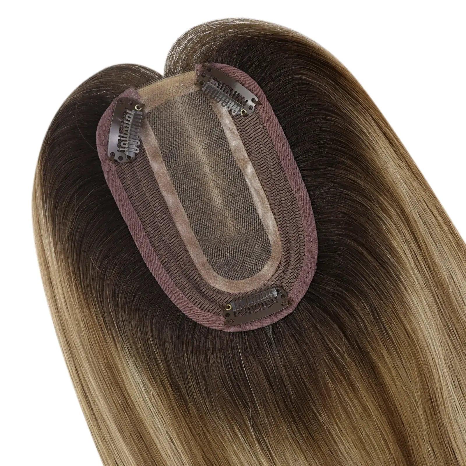 cliponhumanhairpiecesmonobaseforthinhair