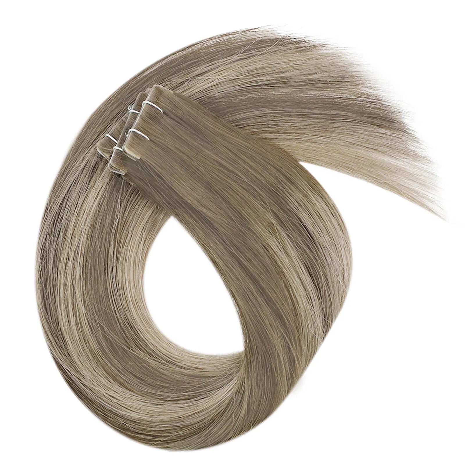 Best Tape in Hair Extensions Virgin Injection Tape Earthy Brown #4/27/4