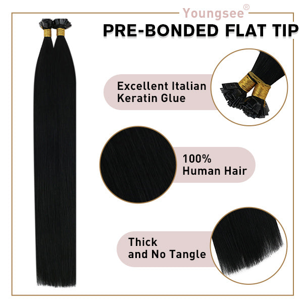 flat tip black hair