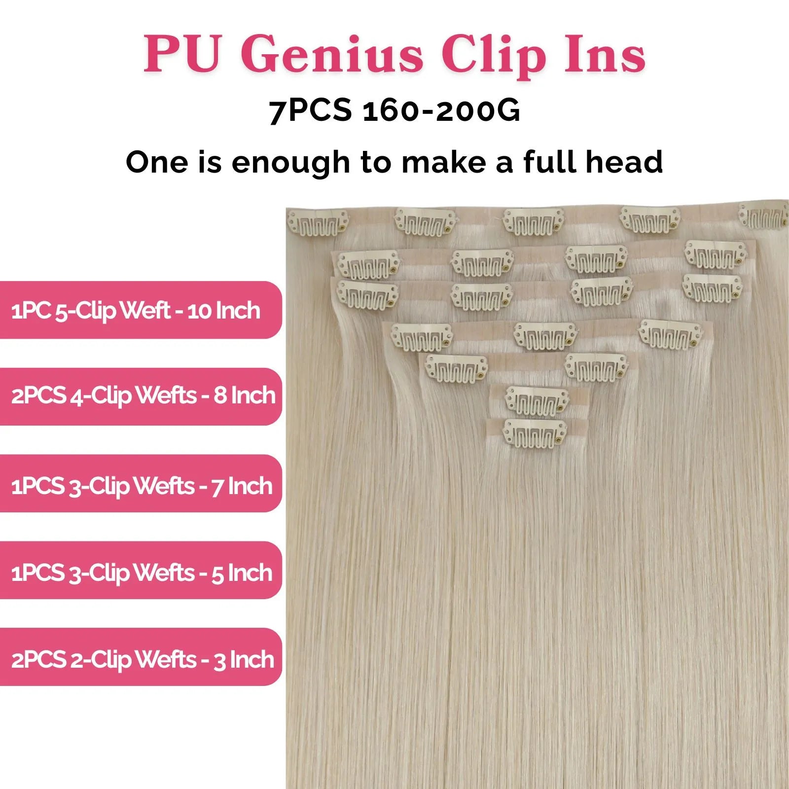 seamless pu genius clip ins blonde hair