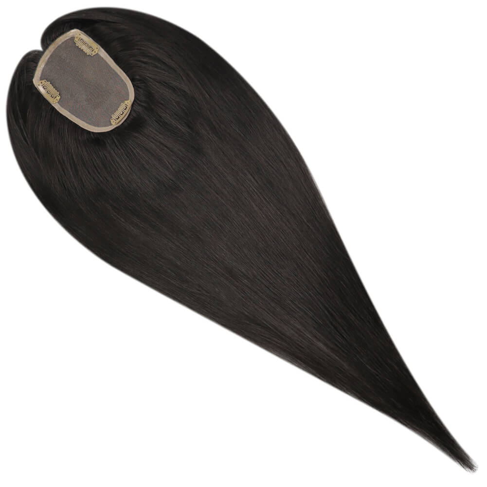 Topper Hair Pieces 100% Human Hair Off Black #1b-3*5 inch |Youngsee