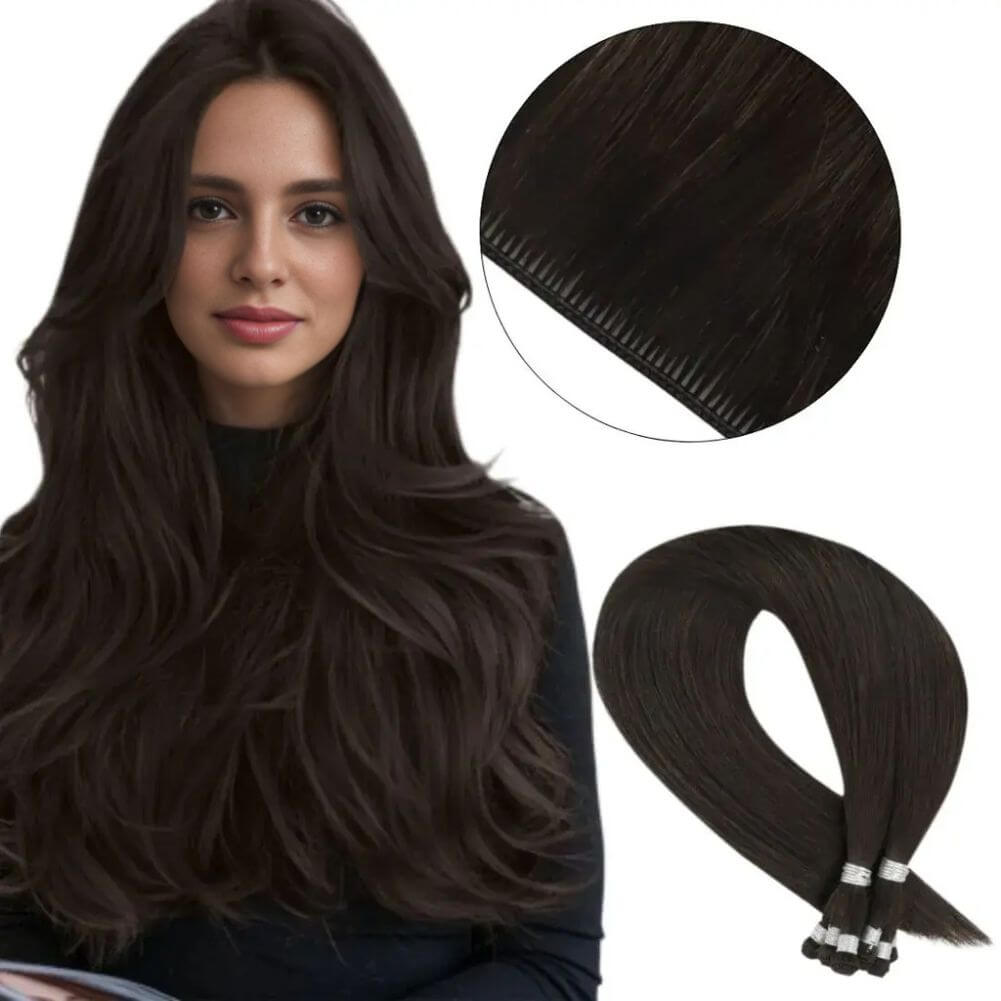 handmade hair bundles virgin human hair darkest brown