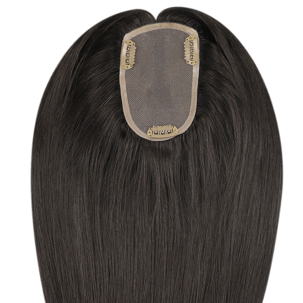 Topper Hair Pieces 100% Human Hair Off Black #1b-3*5 inch |Youngsee