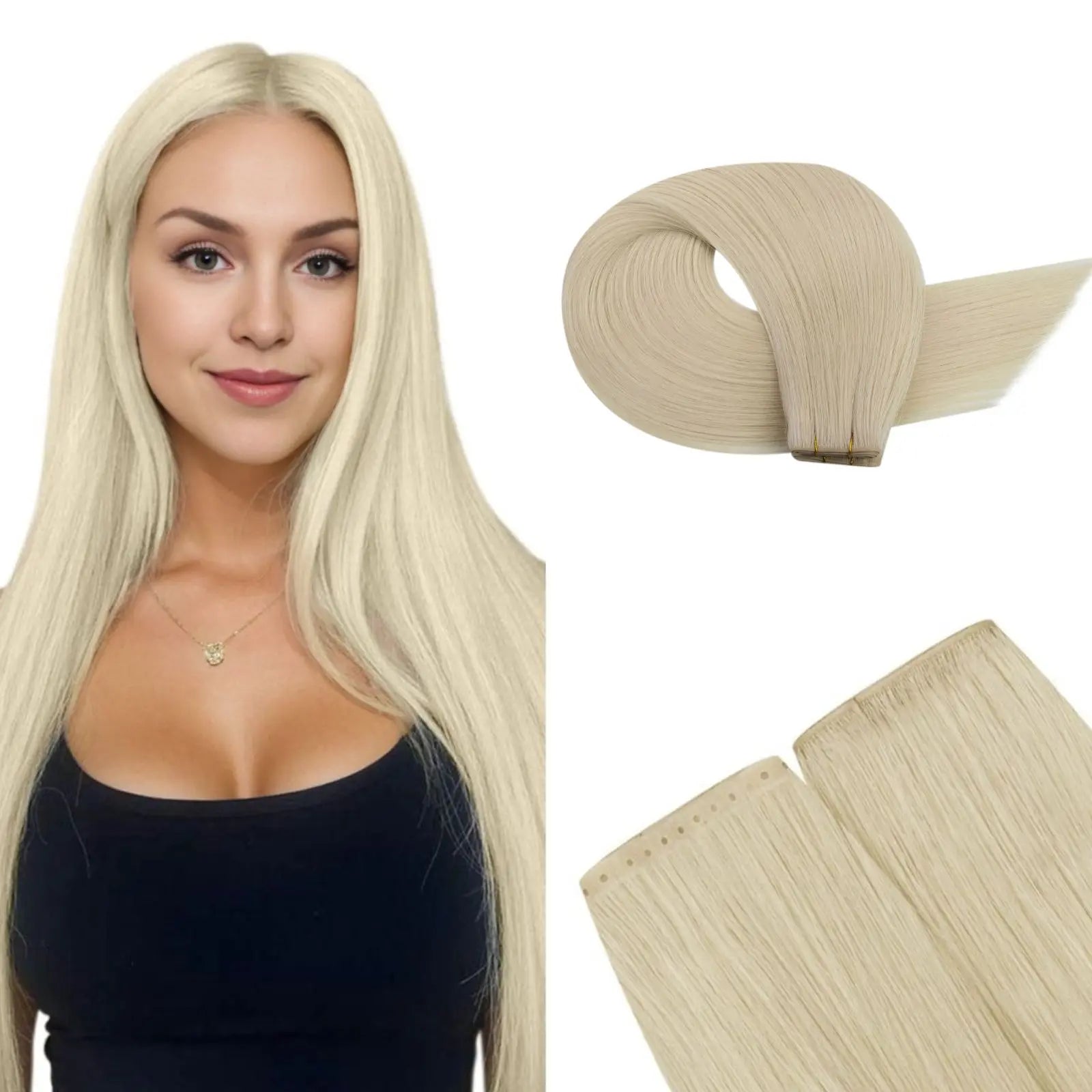 Youngsee virgin pu hole weft extensions invisible XO weft