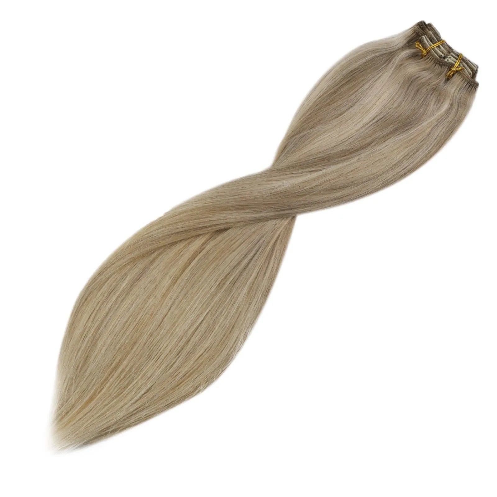 classical clip in hair extensions blonde hair