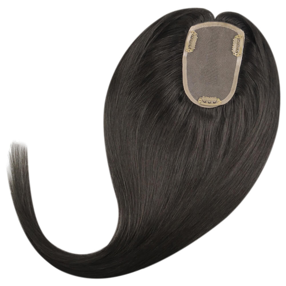 Topper Hair Pieces 100% Human Hair Off Black #1b-3*5 inch |Youngsee