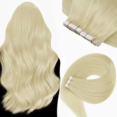 Tape in real human hair extensions virgin hair