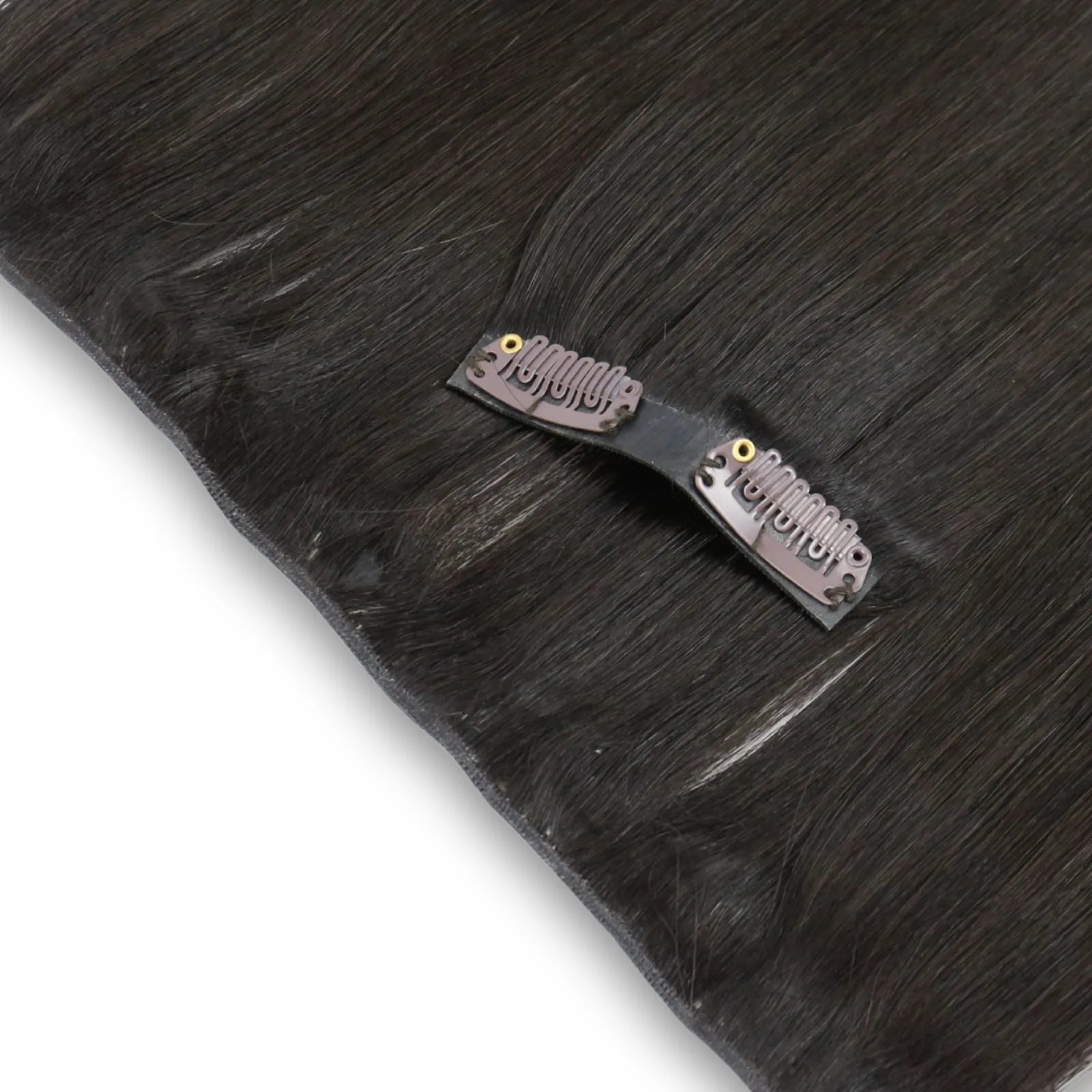 genius pu clip in extensionsdark brown