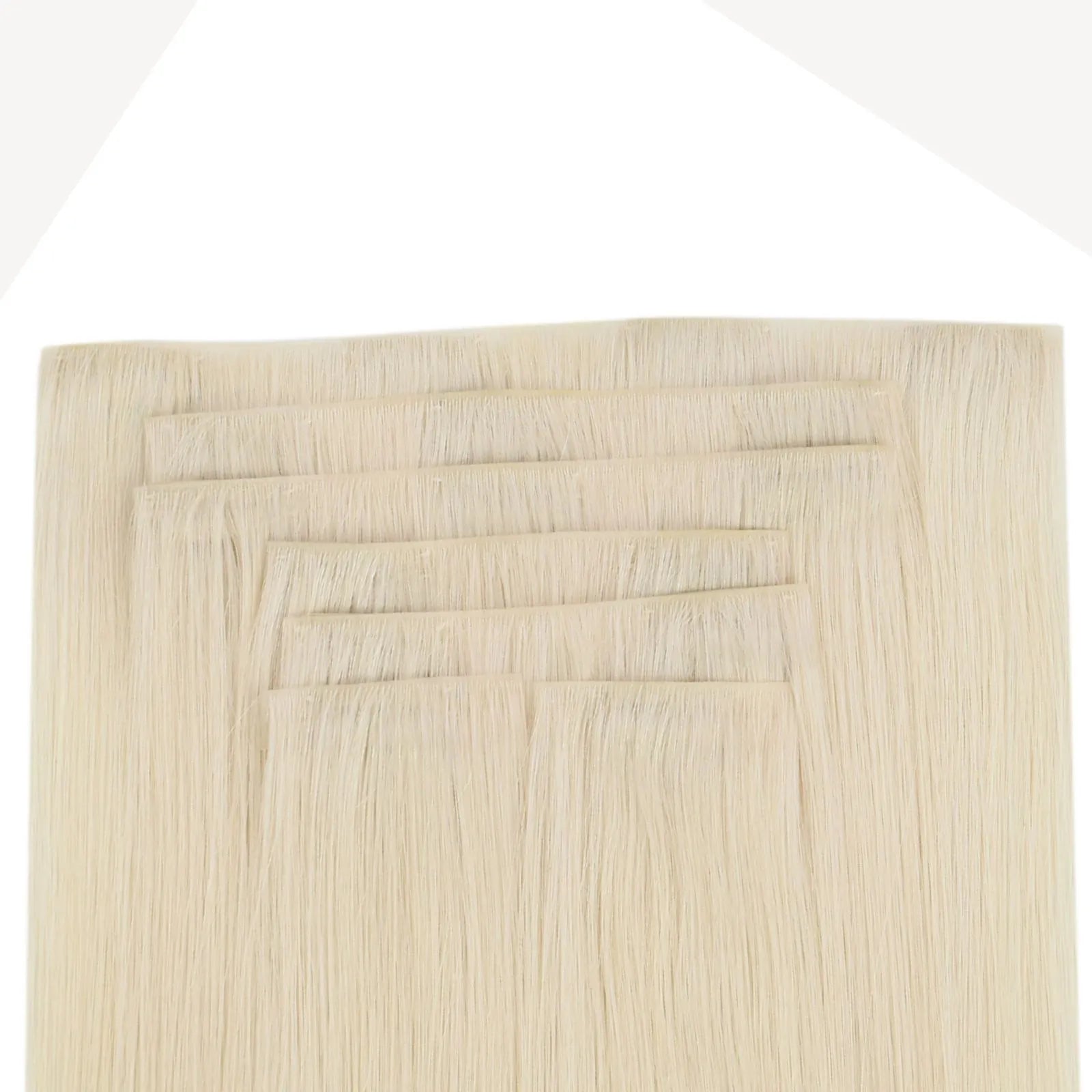 seamless pu clip ins blonde hair