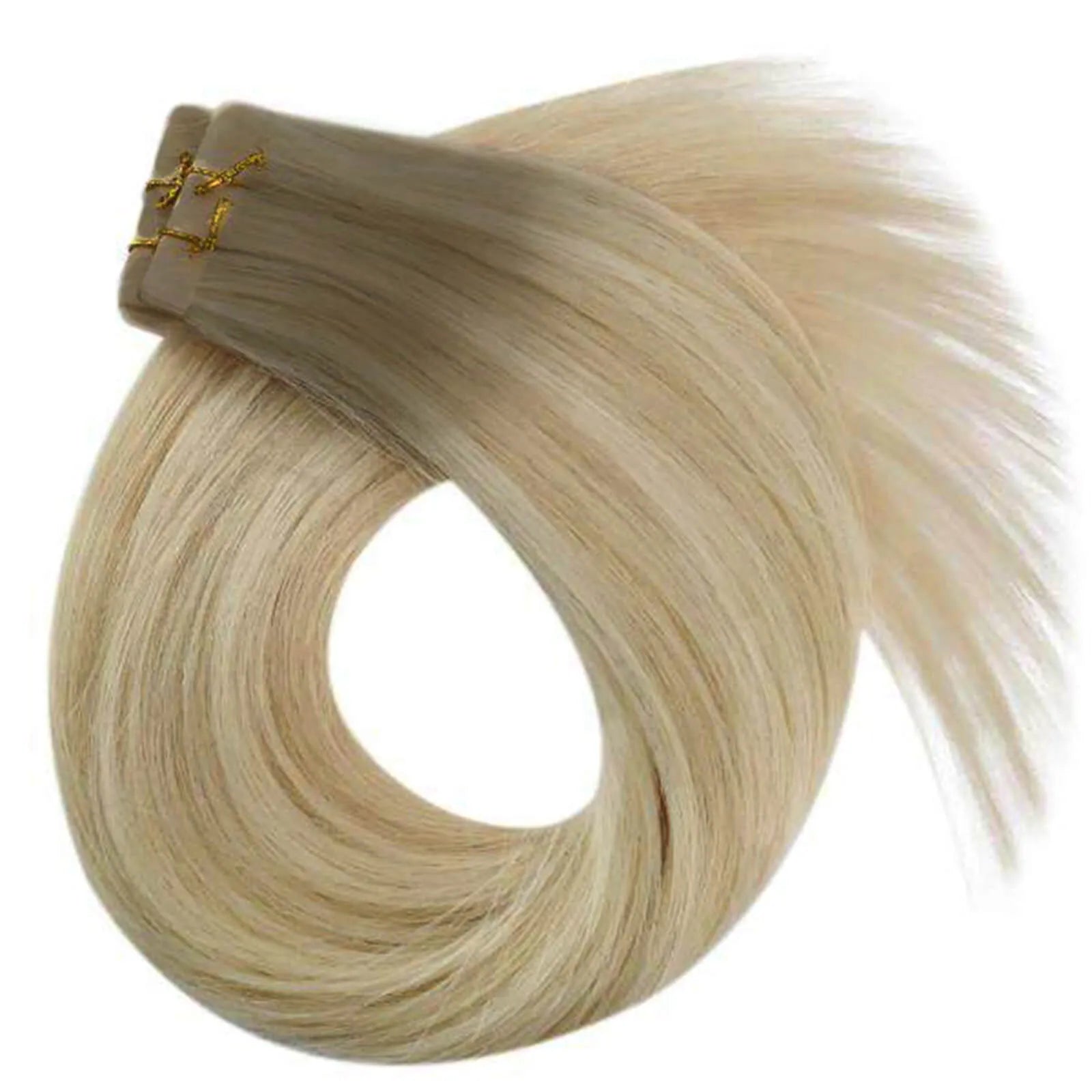 Injection Tape in Hair Extensions Virgin Human Hair Golden Brown