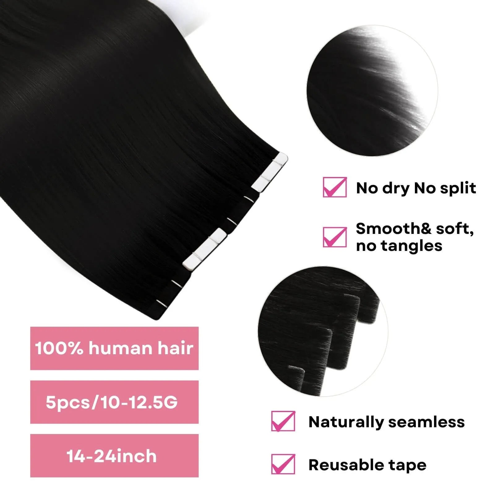 top seamless tape in hair extensions virgin human hair off black tape ins
