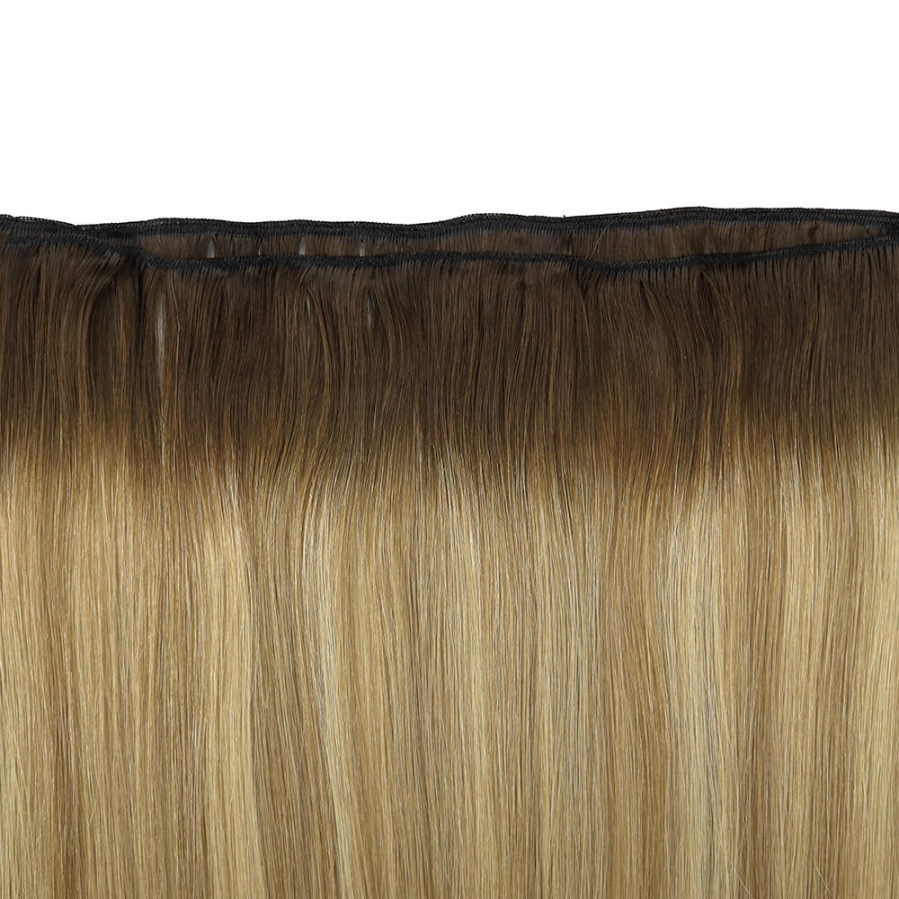 Virgin Sew in Weft Hair Extensions Balayage Brown Mixed Blonde