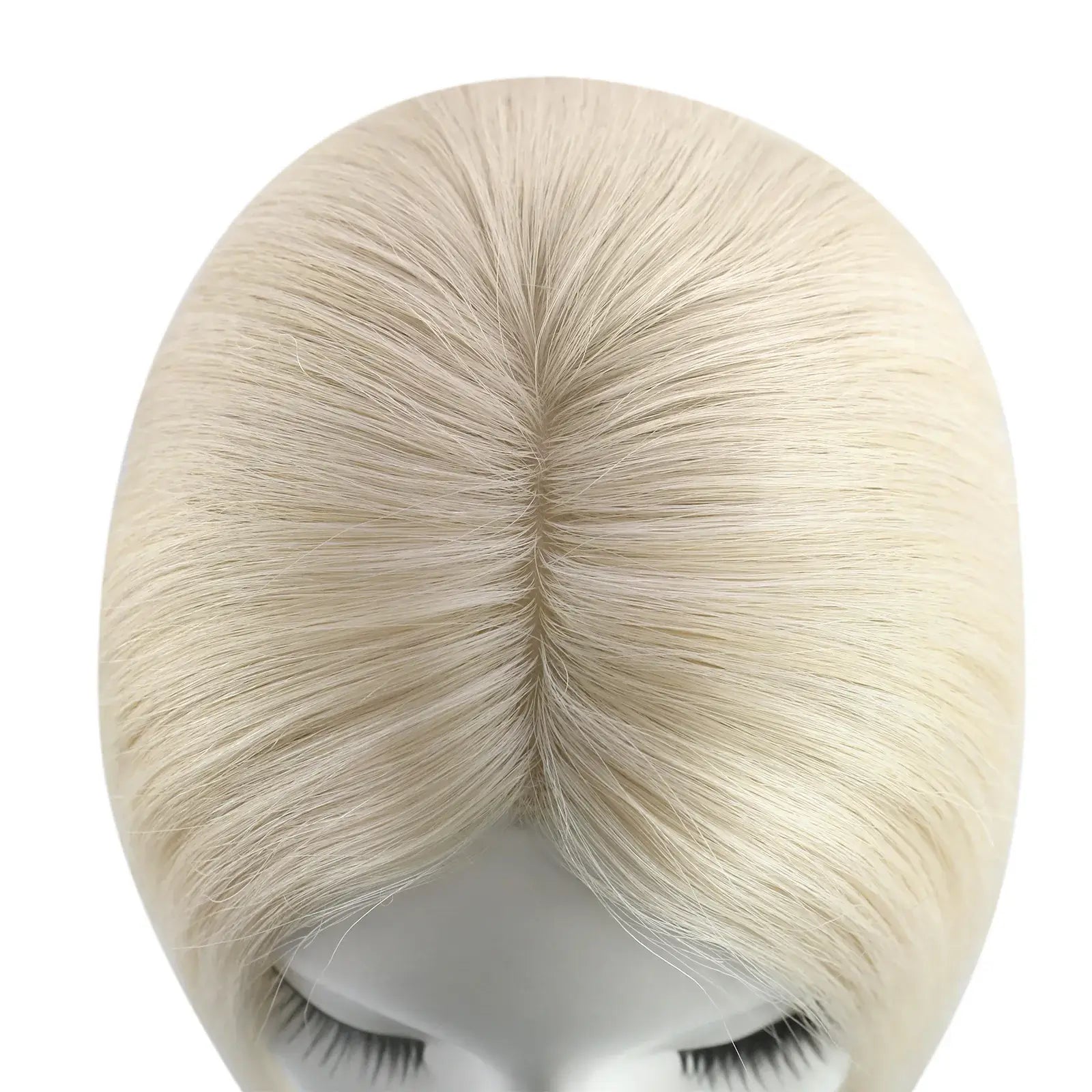 medium base fishnet hair topper virgin hairpieces for thin hair light blonde