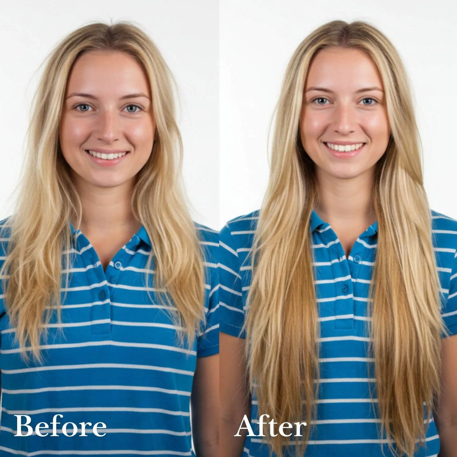 human hair topper virgin medium mono base before and after