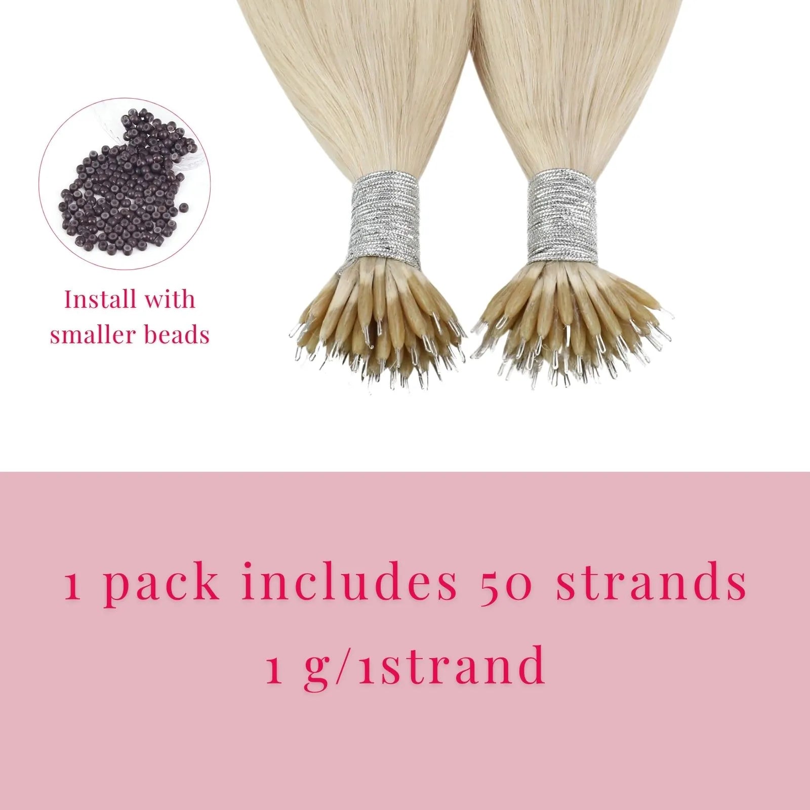 blonde human hair extensions nano tip for women