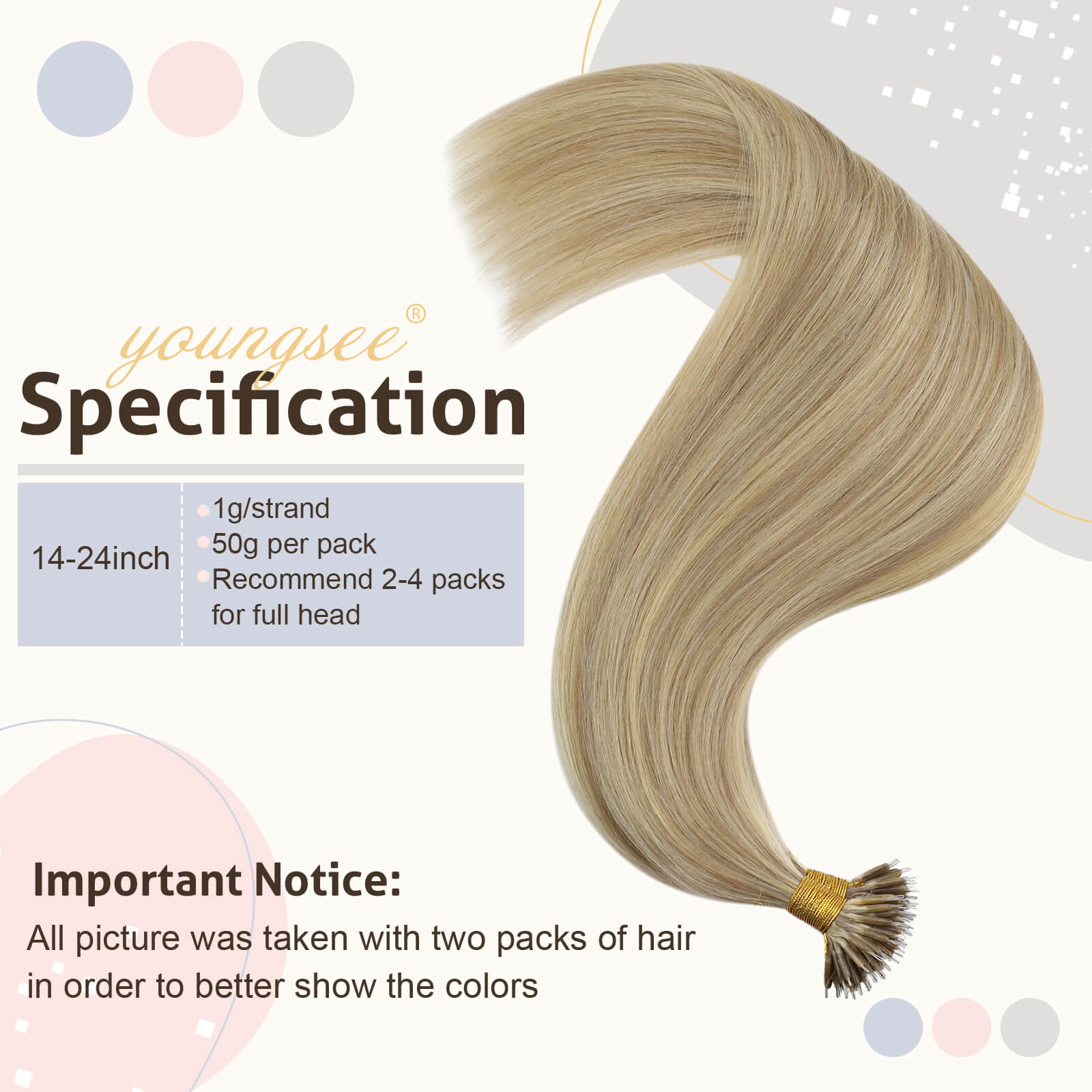 Nano Ring Extensions Remy Human Hair