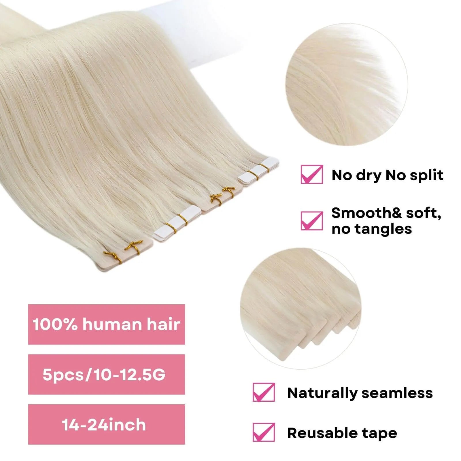 injection tape in hair extensions no dry o split