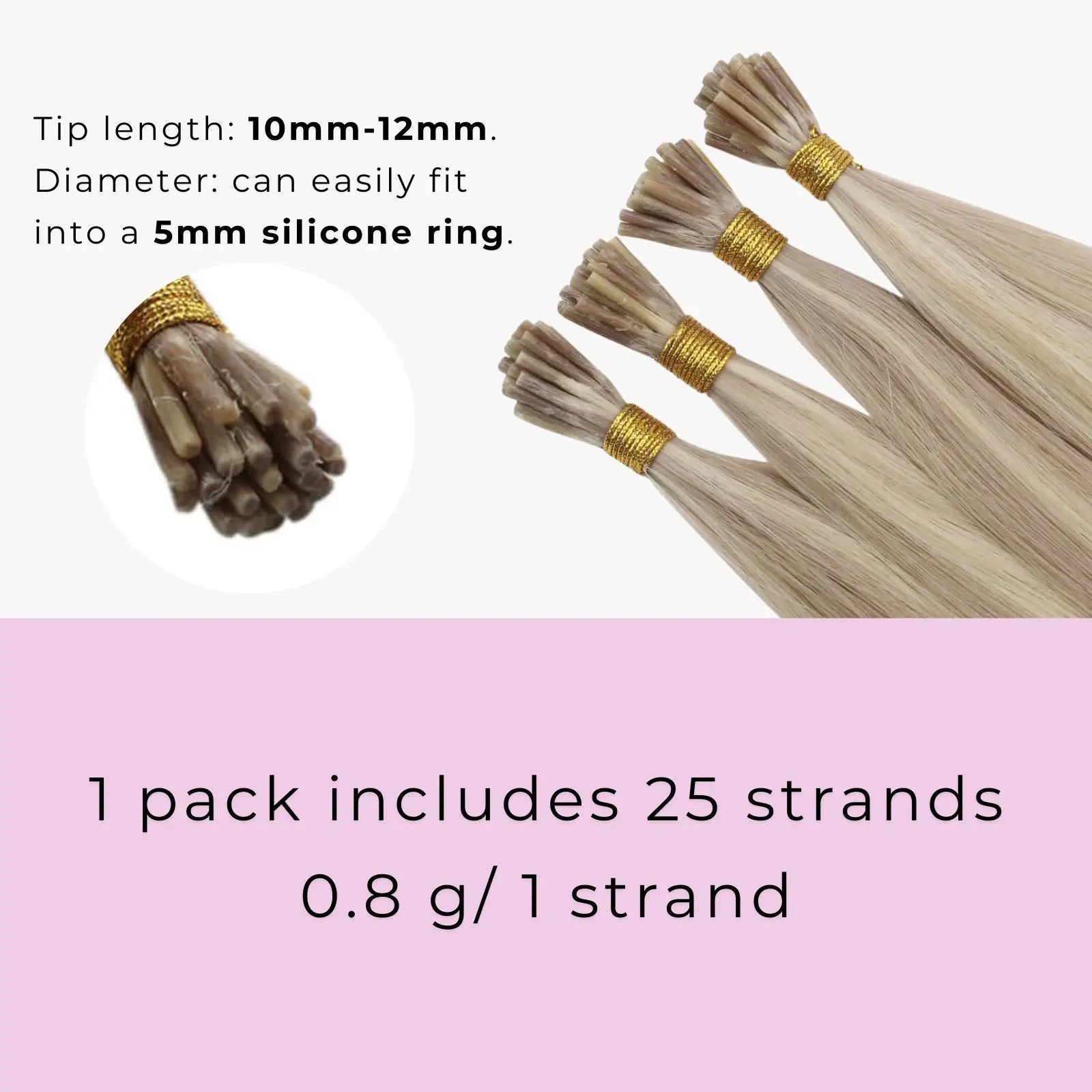 Pre_bonded invisible i tip hair