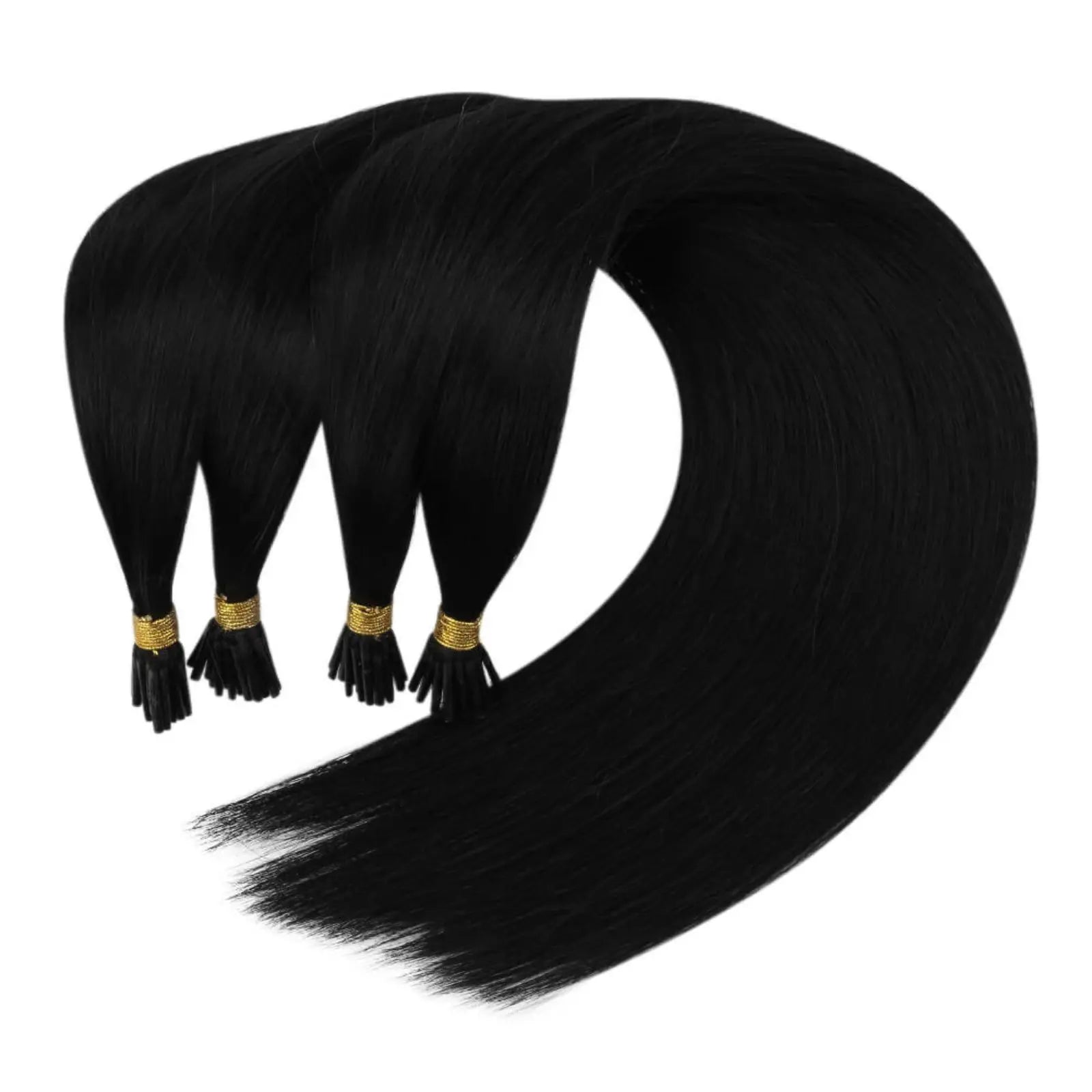 real human hair extensions itip hair off black
