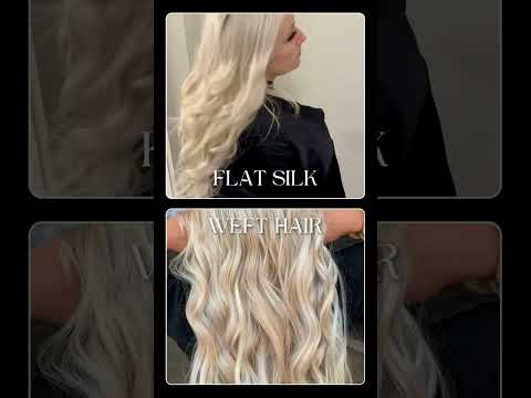flat silk weft hair extensions before and after