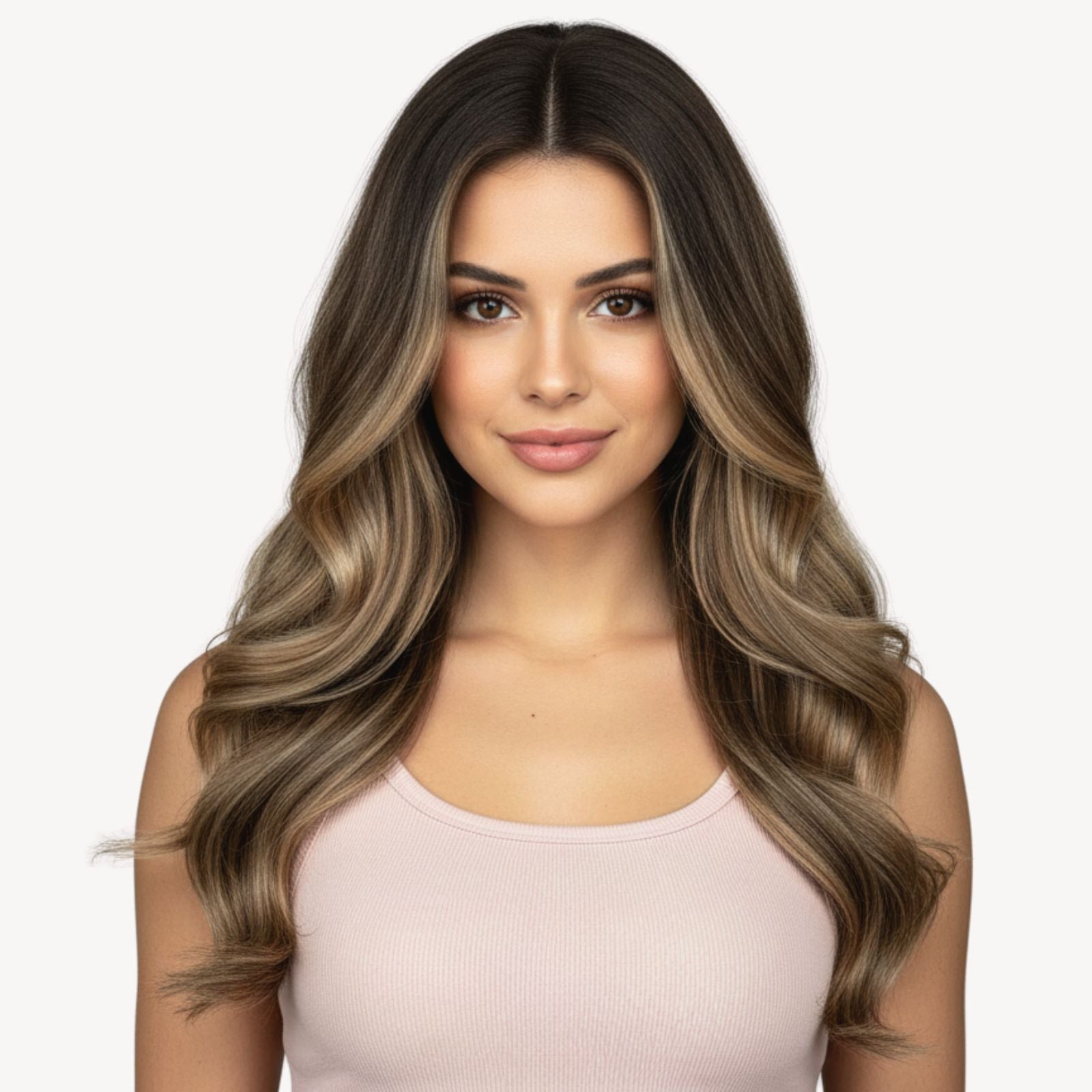 pu_genius_clip_hair_extensions_pu_shin_weft_balayage_brown